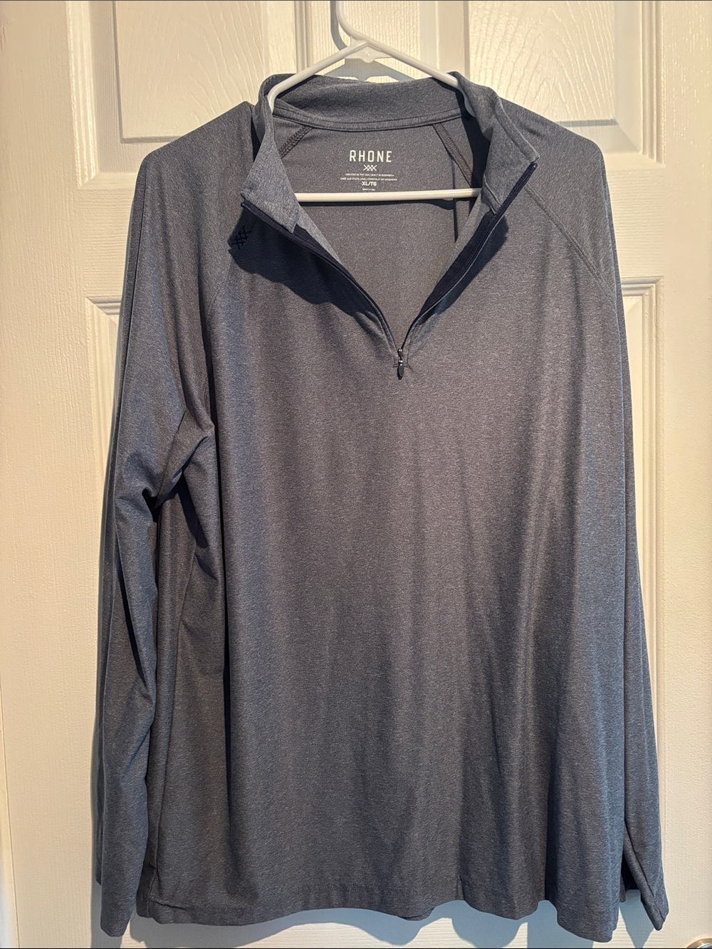 RHONE Men's Heather Slate Blue Quarter-Zip Pullover